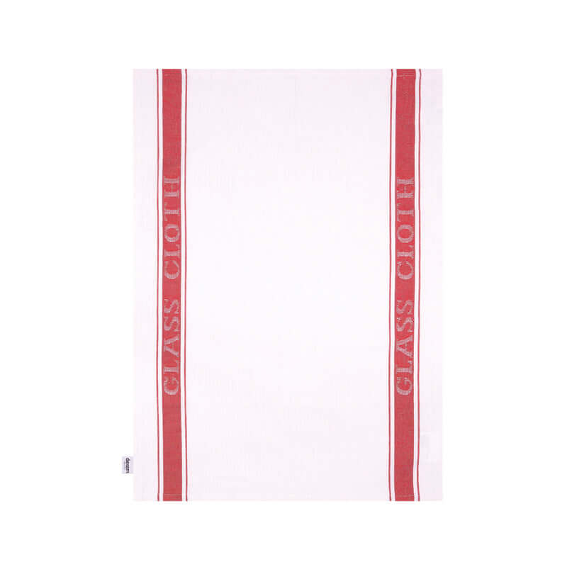 Love Colour - Cotton Linen Glass Cloth - Red by Dexam