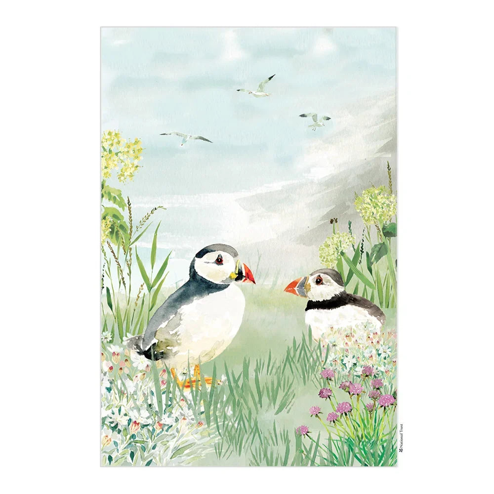 Puffin Tea Towel by The National Trust
