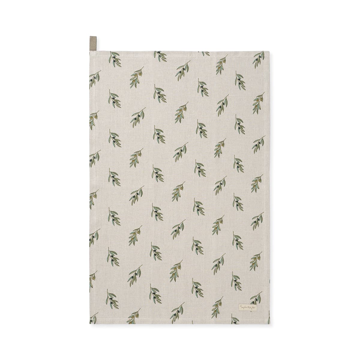 Linen Tea Towel - Olives - Sophie Allport