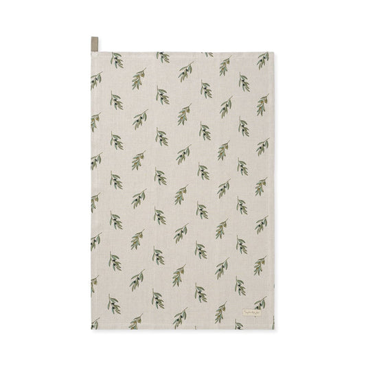 Linen Tea Towel - Olives - Sophie Allport