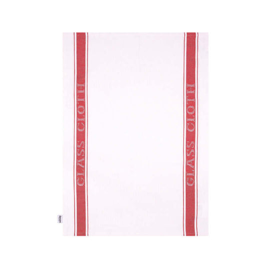 Love Colour - Cotton Linen Glass Cloth - Red by Dexam