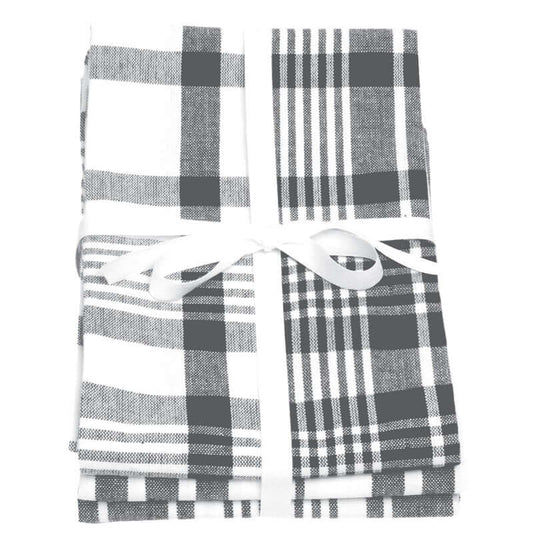 Love Colour Set of 3 Extra Large Tea Towel - Slate Grey by Dexam