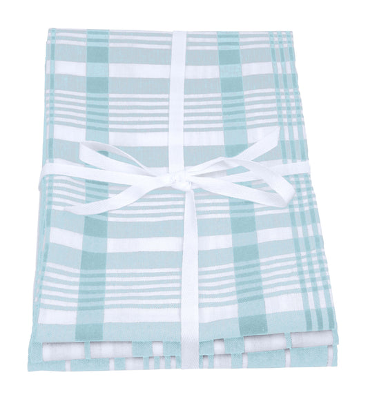 Love Colour Set of 3 Extra Large Tea Towel - Duck Egg by Dexam