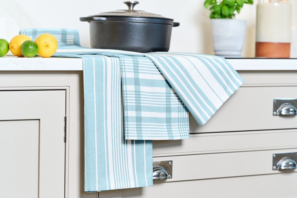 Love Colour Set of 3 Extra Large Tea Towel - Duck Egg by Dexam
