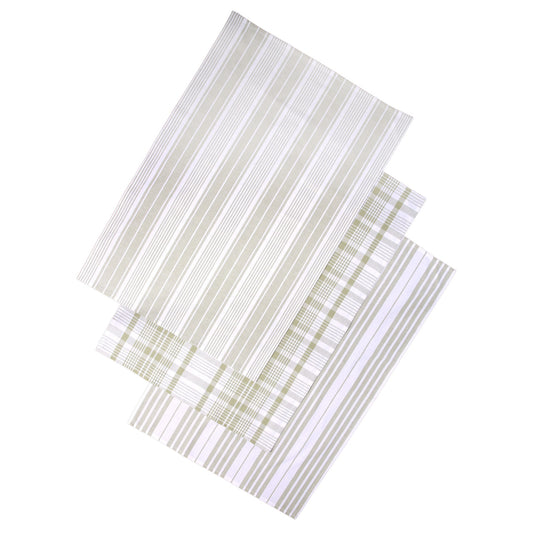 Love Colour Set of 3 Extra Large Tea Towel - Sage Green by Dexam