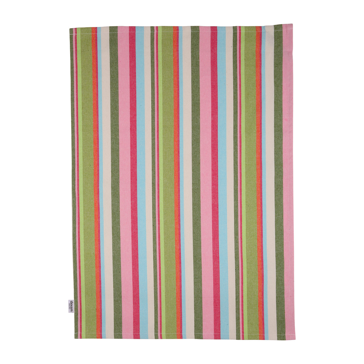 Tea Towels - Set Of 2 Recycled Cotton in Green by Dexam