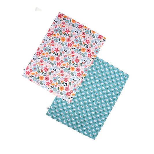 Cottage Garden - Set of 2 Organic Tea Towels by RHS