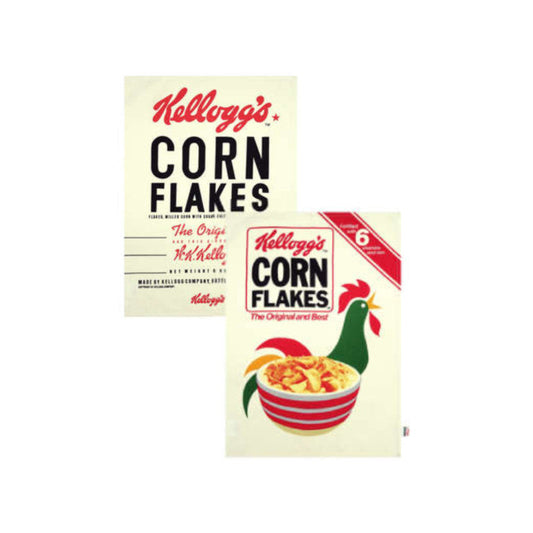 Kelloggs Cornflakes Cereal Box Design - Set of 2