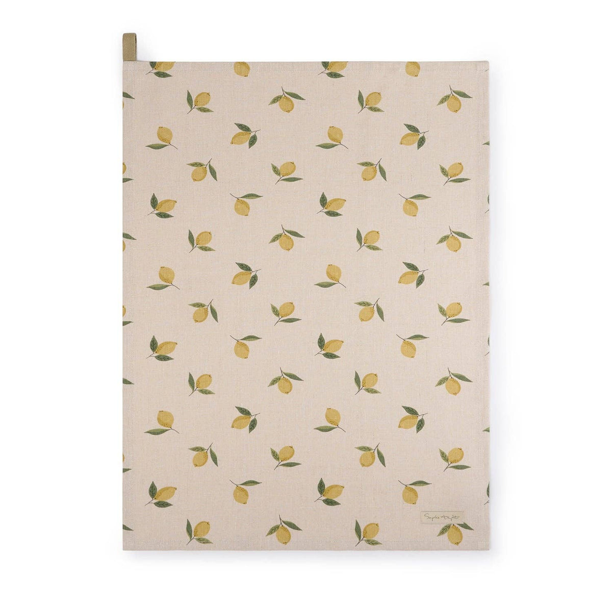 Linen Tea Towel - Lemons Linen by Sophie Allport
