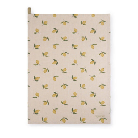 Linen Tea Towel - Lemons Linen by Sophie Allport