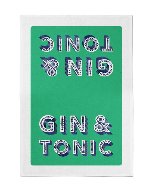 Tea Towel - Asta Barrington - Asta Barrington Green Gin & Tonic Tea Towel