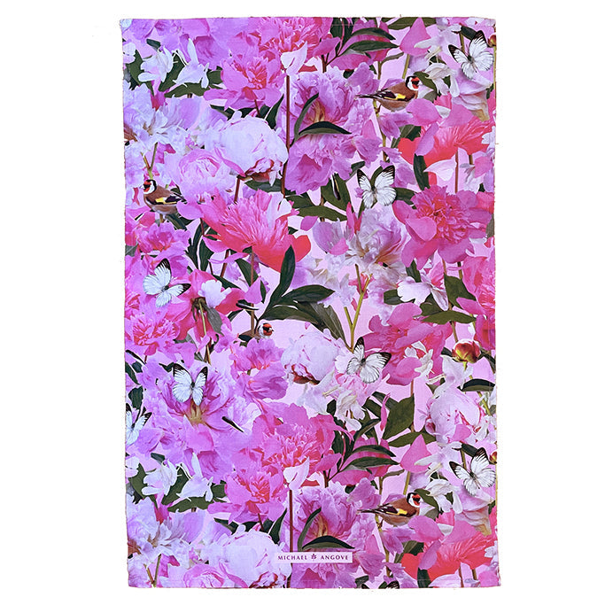 Peony Crush Tea Towel by Michael Angove