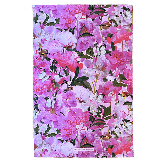Peony Crush Tea Towel by Michael Angove