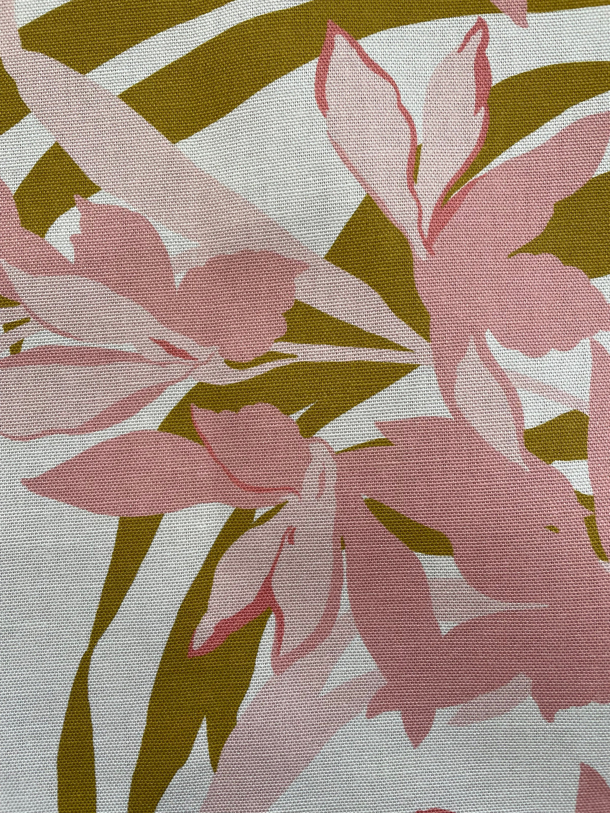 Pink Orchid Print  Tea Towel by Oravska
