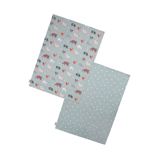 Set of 2 "Farmyard" Tea Towels by Dexam