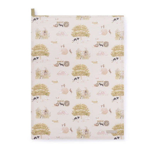 Patterned paper with vintage vehicles, animals, and nature elements on a white background