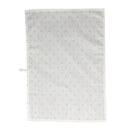 Tea Towel - Crisp and Dene - Crisp & Dene White Tea Towel with Grey Stars